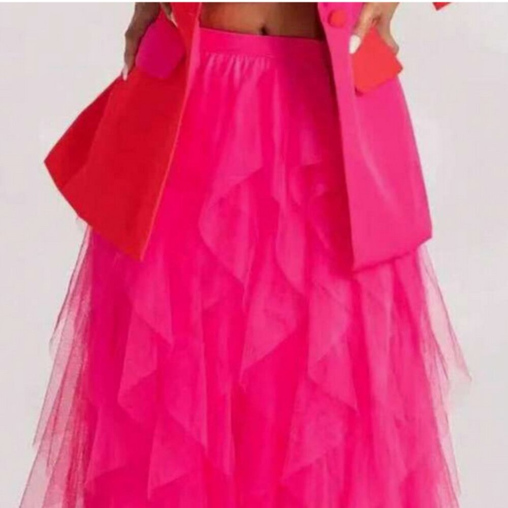 Pink Maxi Skirt.